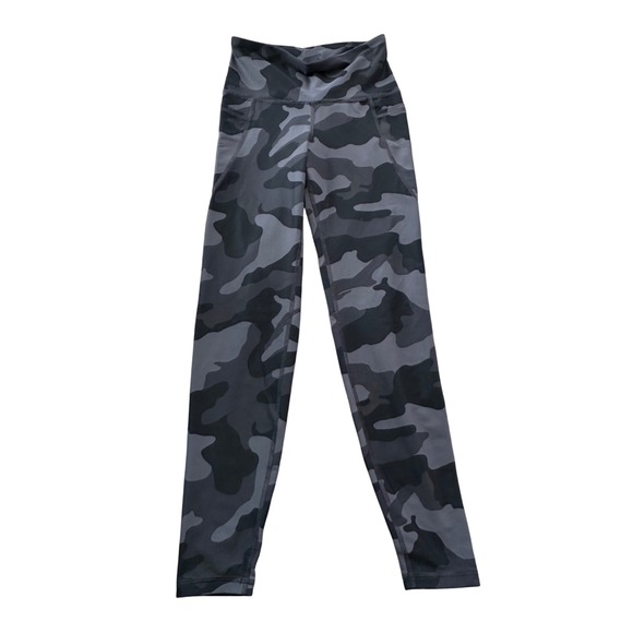Old Navy Active High Rise Leggings Gray Camo PowerSoft Go-Dry Small S - Picture 1 of 7
